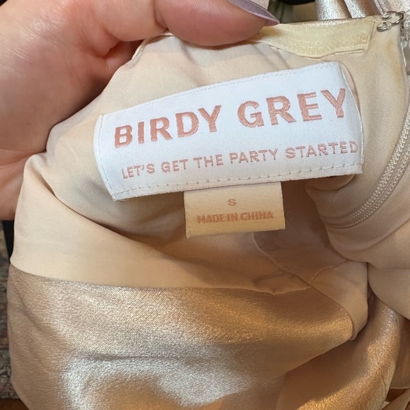 Birdy Grey Monica Bridesmaid Halter Maxi Dress - size Small - color Champagne - Picture 5 of 5